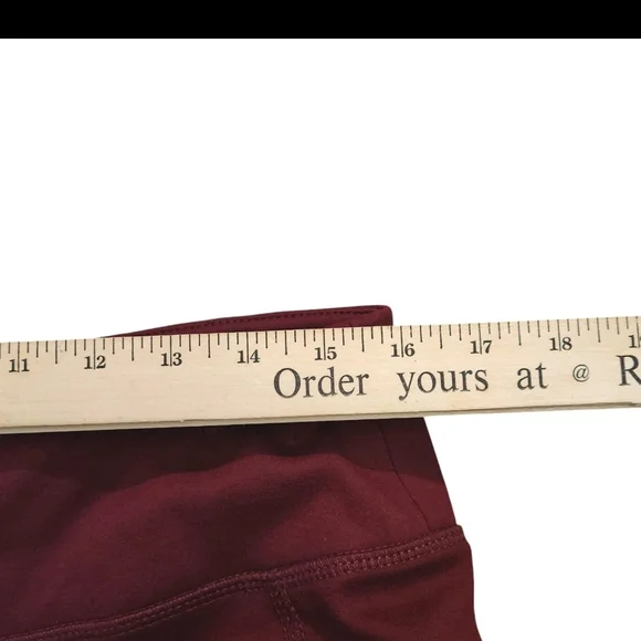 JAANUU Women's Size LARGE PETITE BURGUNDY Bootcut Yoga Scrub Pants J95141P - Picture 8 of 9